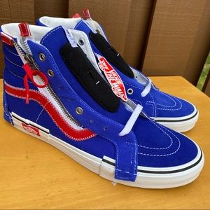 vans shoes blue and red
